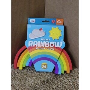 - Rainbow Stacker - Tactile Learning - Stacking Toy - Preschool Fun - Silicon...